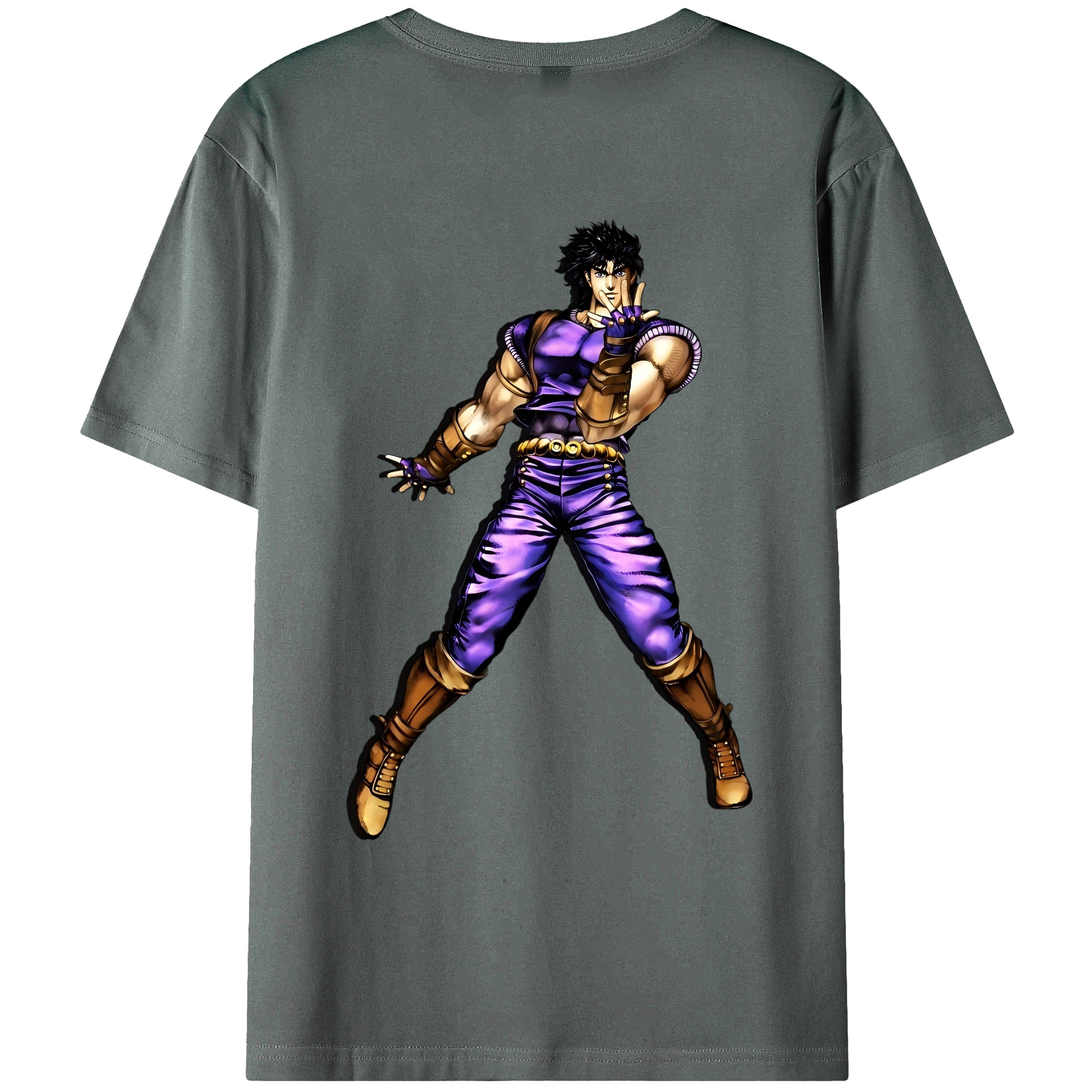 （画像用） ジョジョの奇妙な冒険 /ジョナサン?ジョースター JoJo's Bizarre Adventure Jonathan Joestar 綿100％ メンズ半袖Tシャツ（バックプリント） 通気性